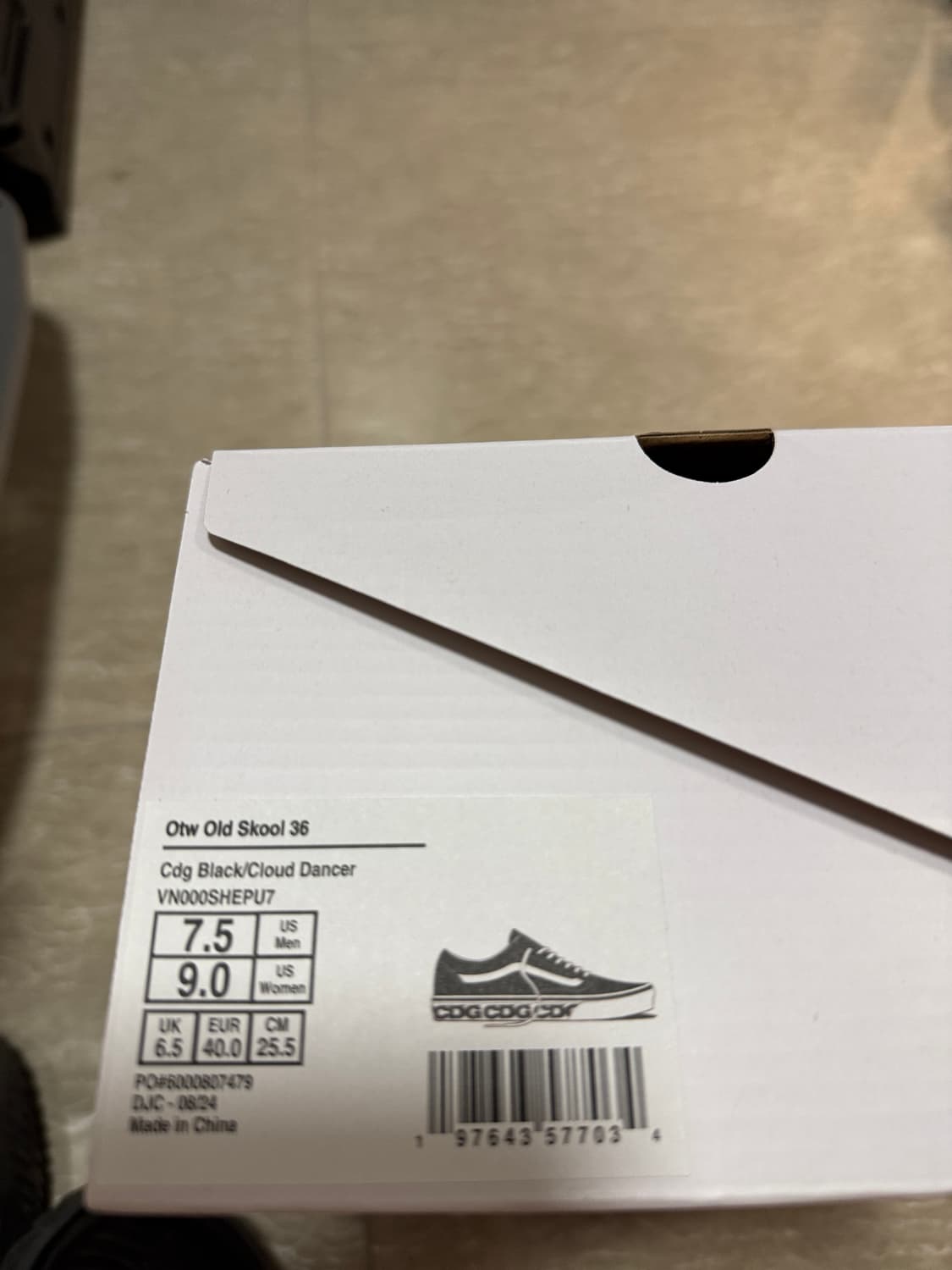 255) 반스 x CDG OTW 올드스쿨 블랙 상품이미지7