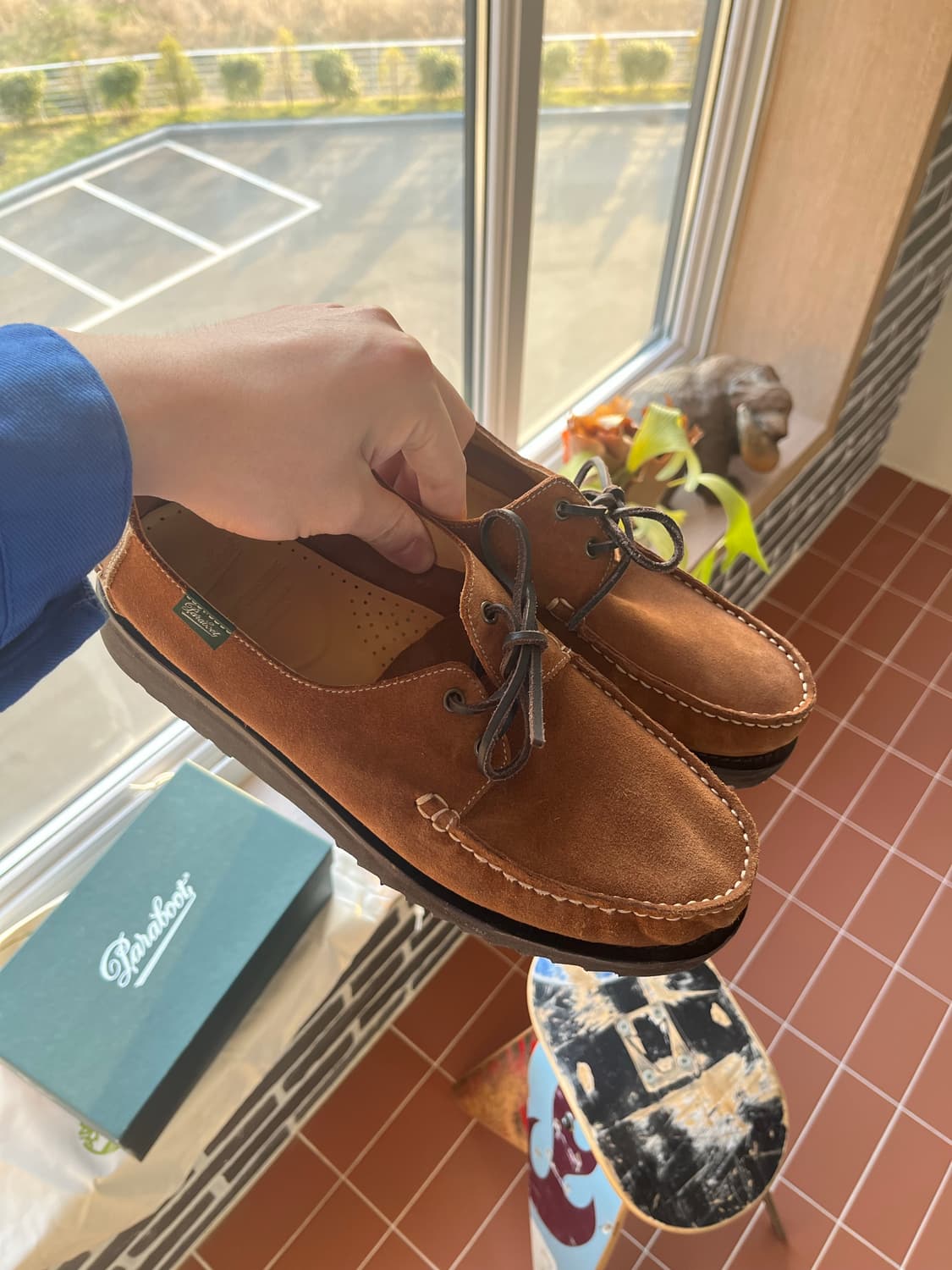 파라부트 x 캡틴선샤인 도밍구 스웨이드 카멜 상품이미지2