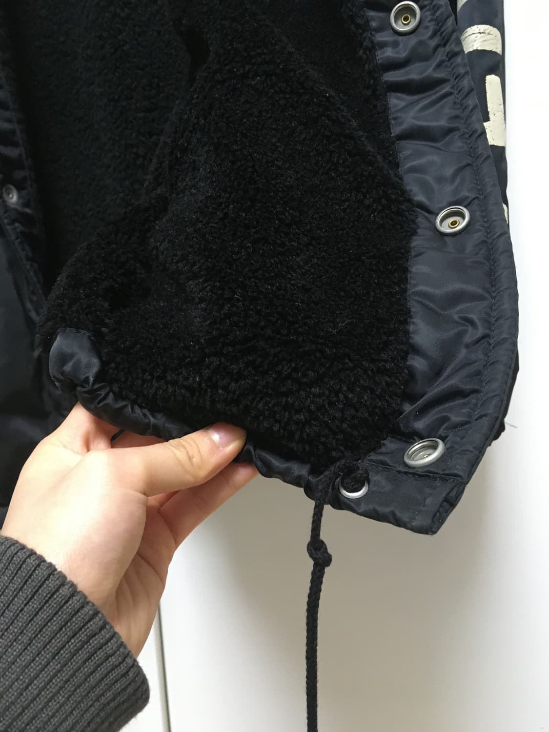 Weirdo 위얼도 빈티지 블랙 나일론 디테일 자켓 상품이미지4