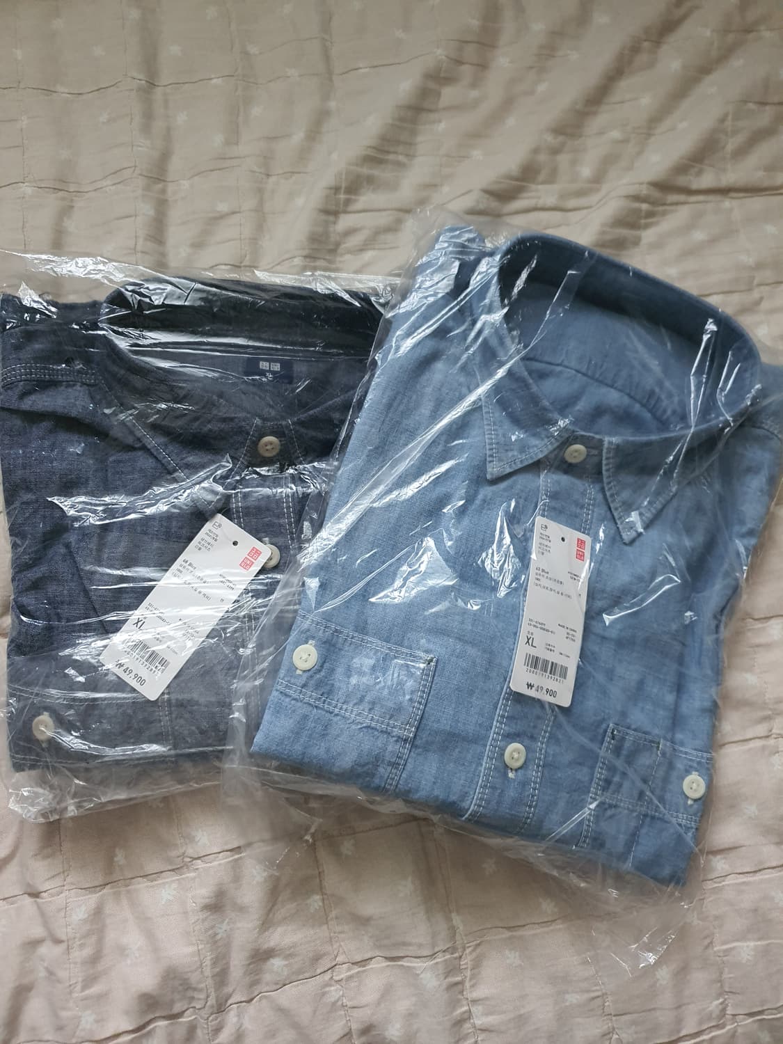 유니클로 UNIQLO 샴브레이 워크 셔츠 XL (미개봉 새 제품) 상품이미지1