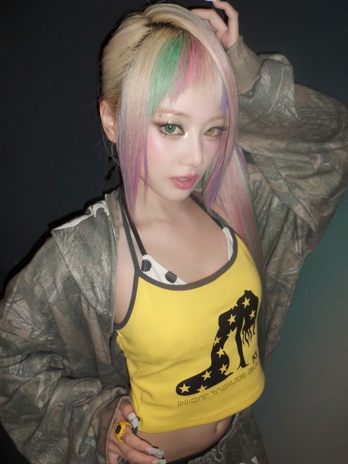노란색 홀터 넥탑 상품이미지3