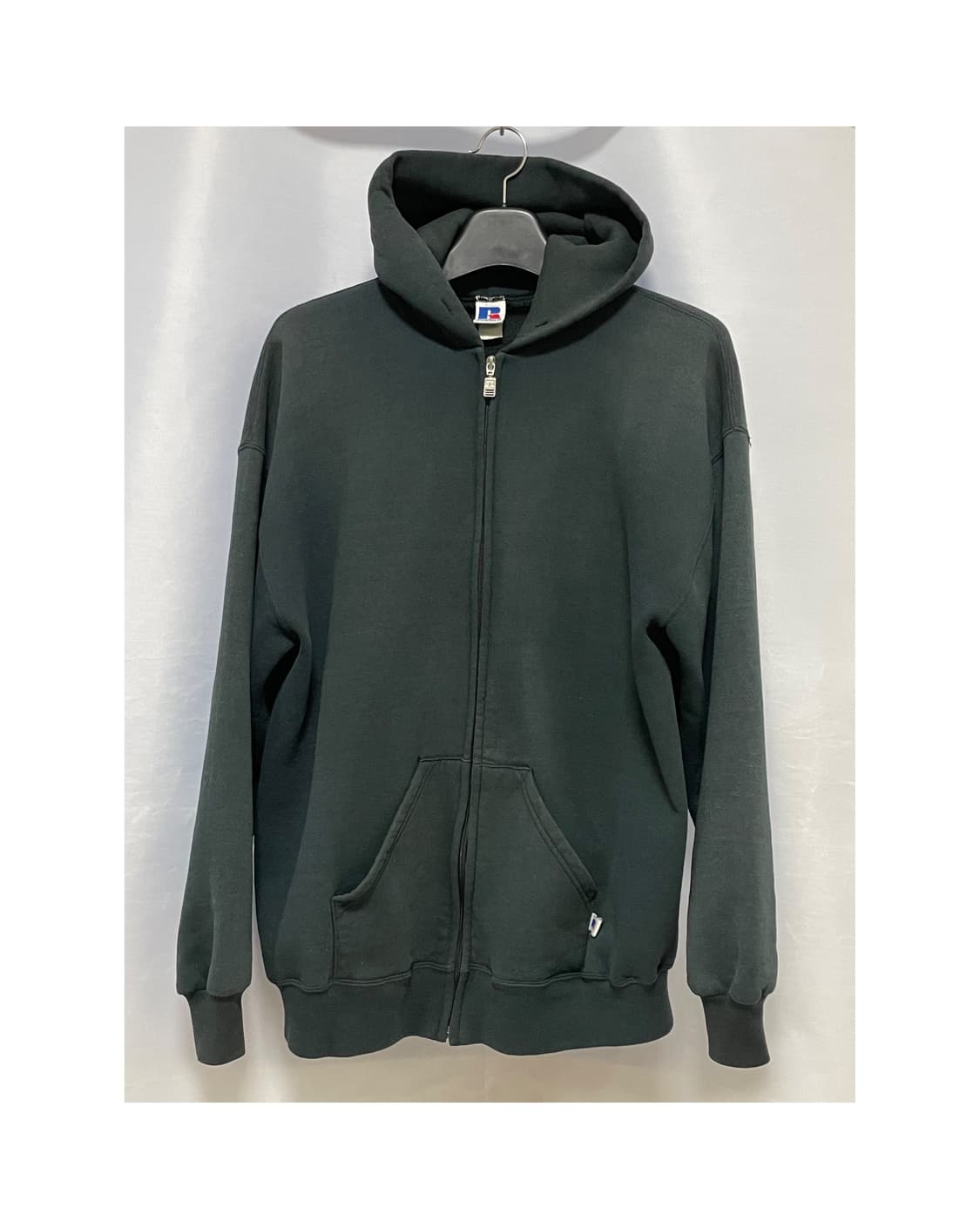 (XL) 90s 러셀 애슬래틱 50/50 후드 집업 블랙 상품이미지1