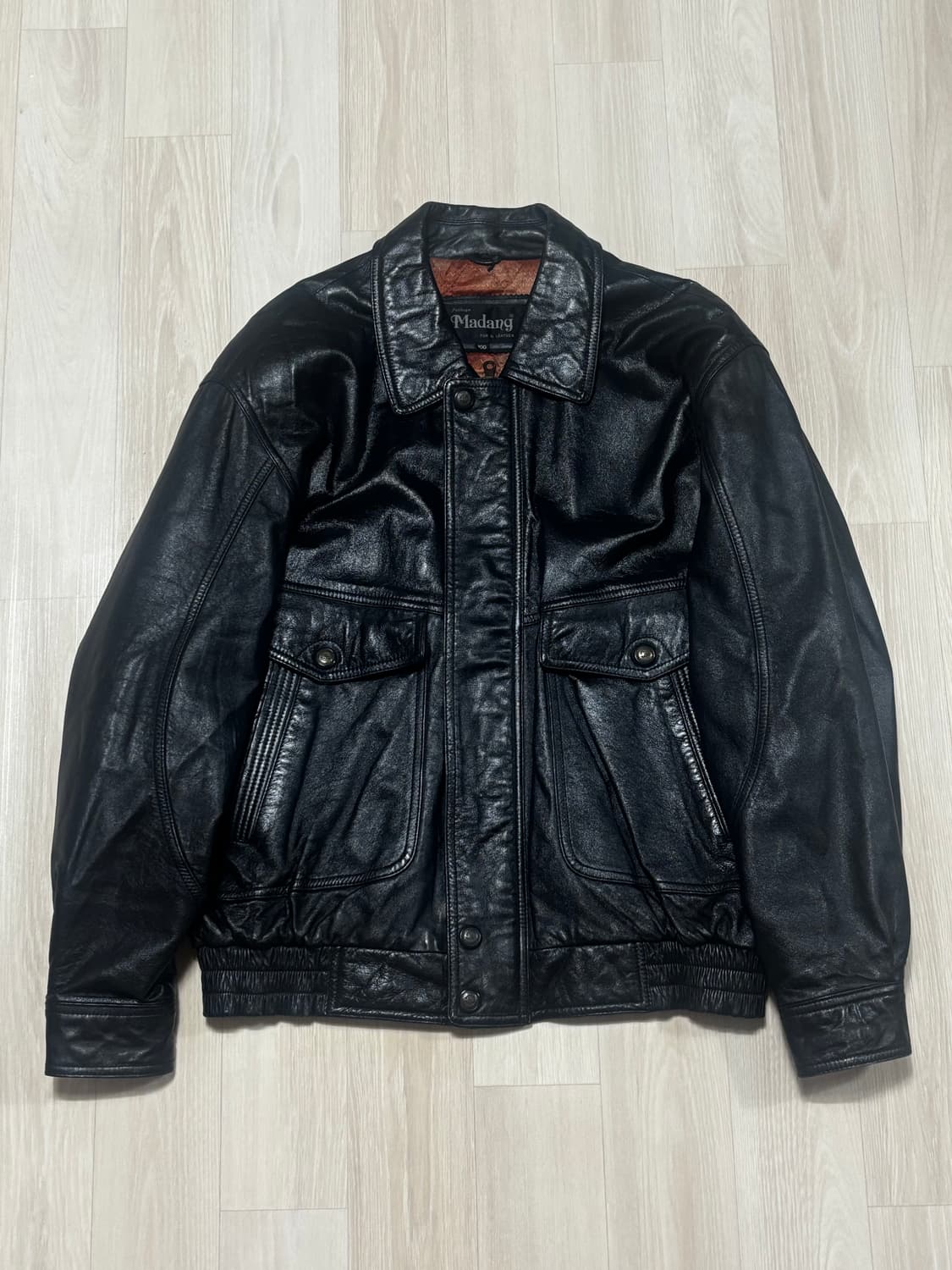 빈티지 양가죽 레더 점퍼 블루종 가죽 자켓 상품이미지1