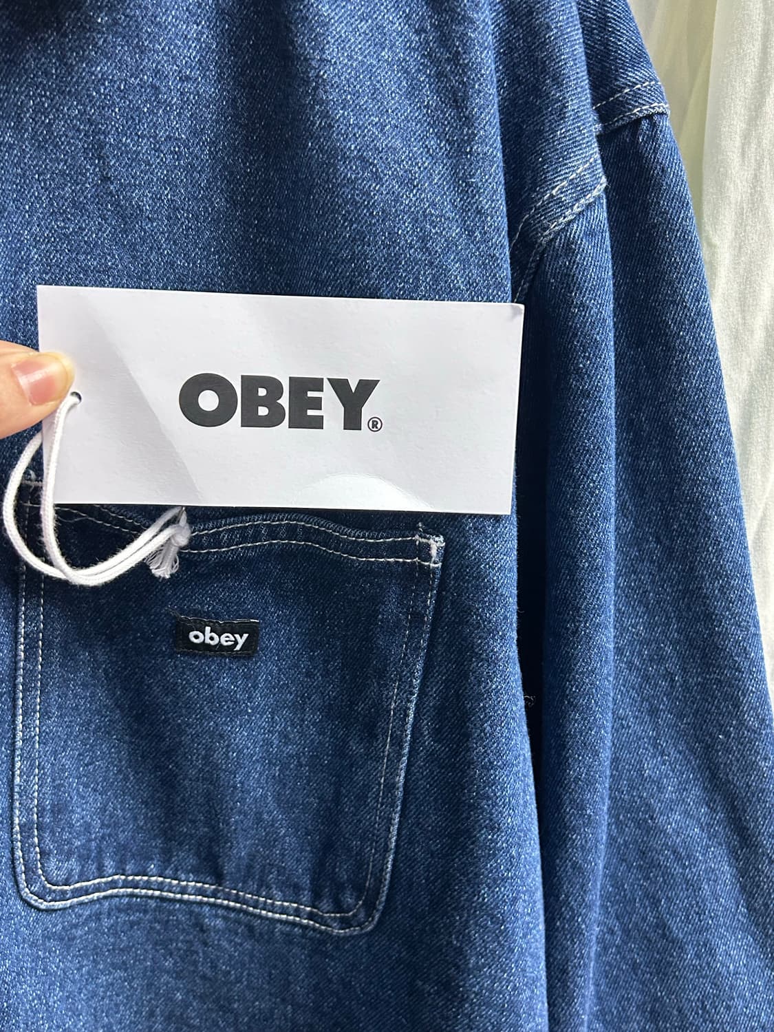 오베이 도베르만패치 데님자켓 상품이미지4