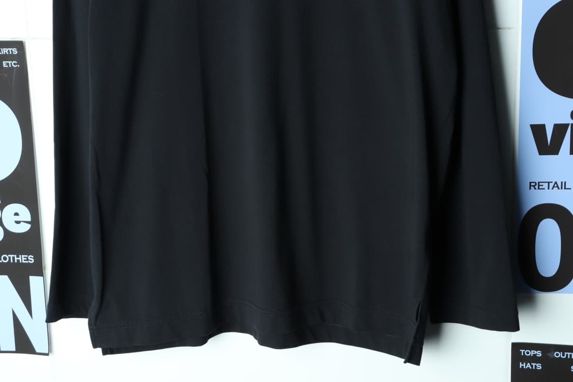 (M-XL) 드로우핏 긴팔티셔츠 긴팔 무지 블랙 쭉티-H31305 상품이미지4
