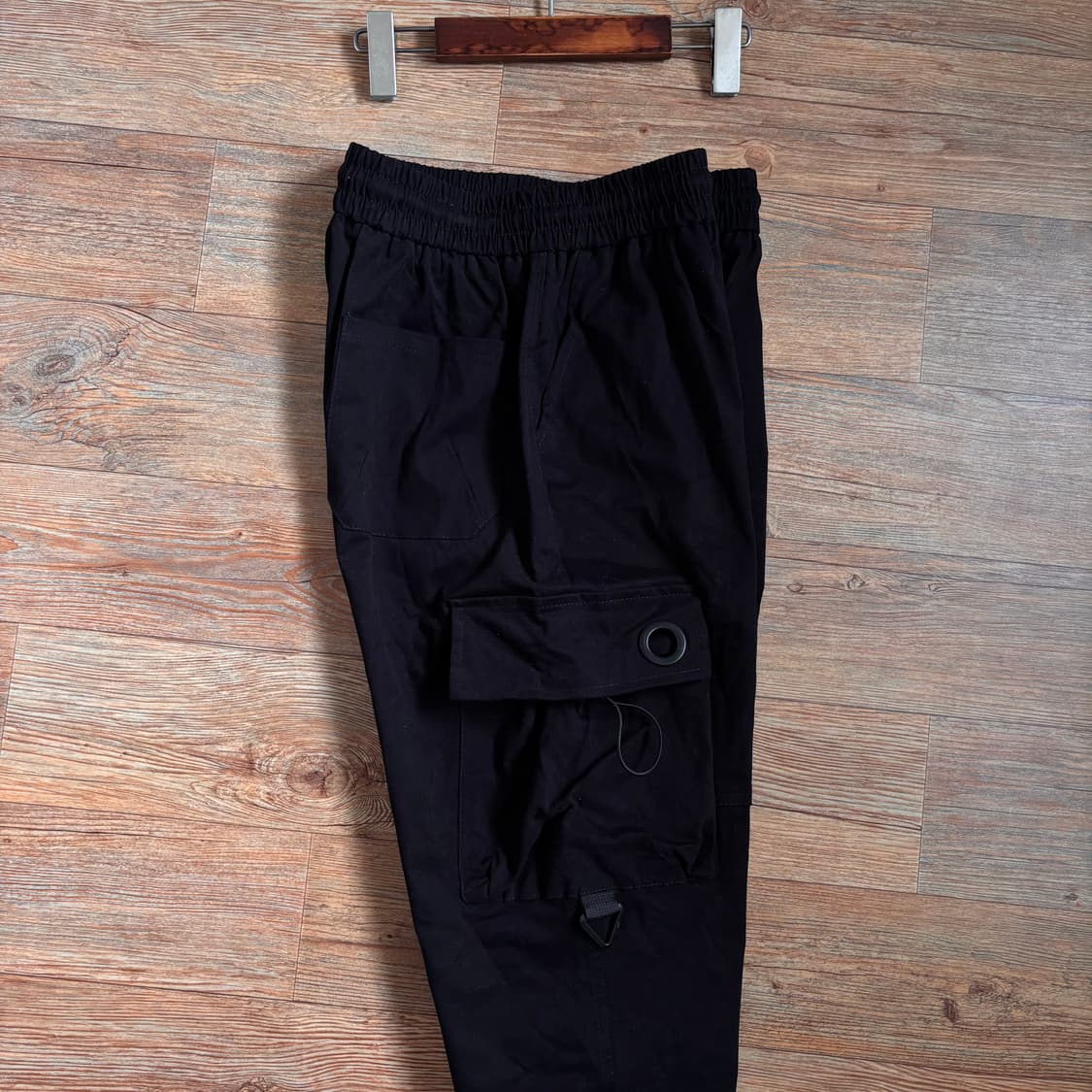 새제품급 블랙 조거 팬츠 34 카고 트레이닝 스판 밴드 상품이미지3