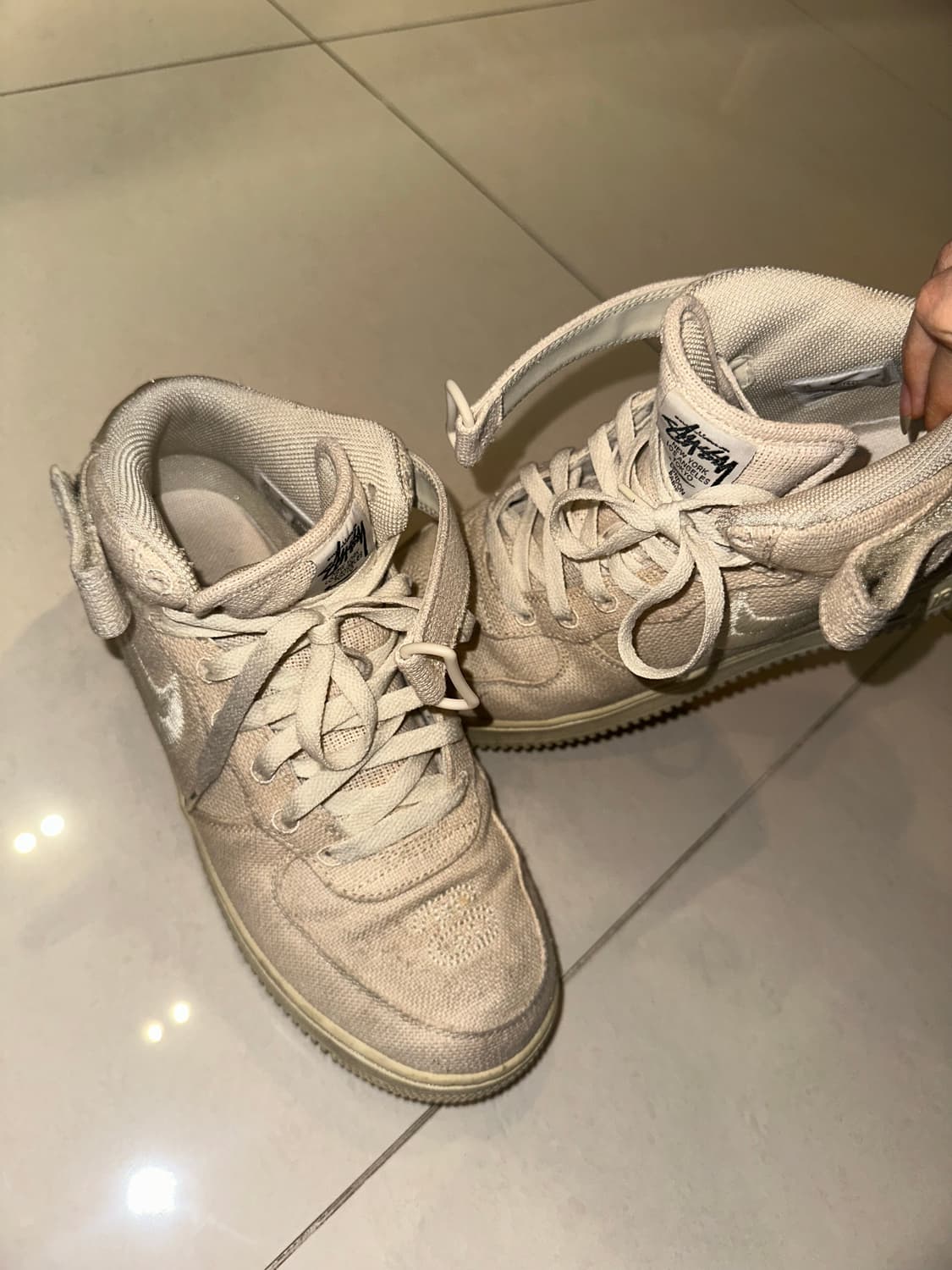 Nike x Stussy 에어포스 1 '07 Mid SP Fossil 상품이미지5