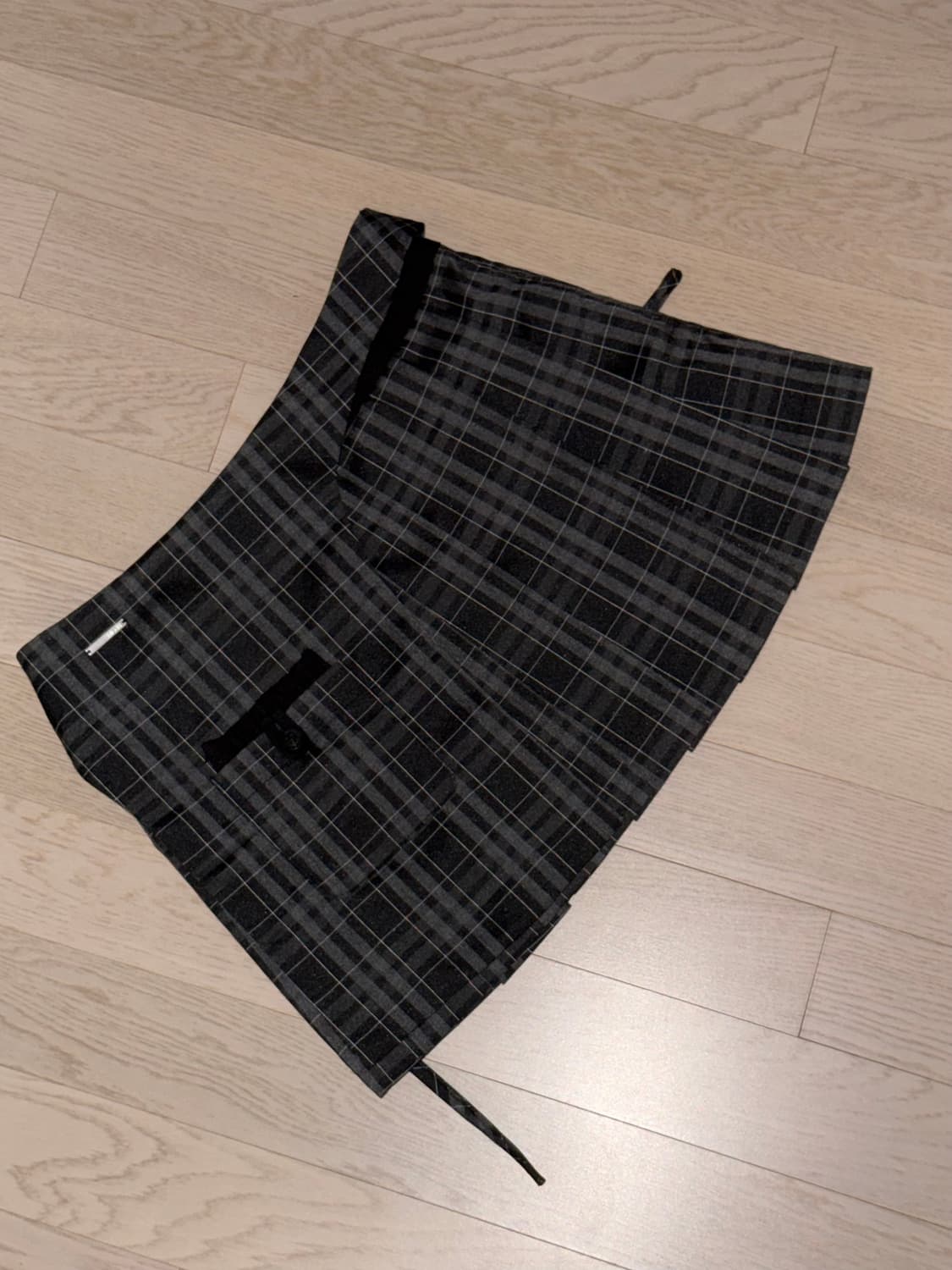미세키서울 Pocket layered check skirt 블랙 / 1 상품이미지2