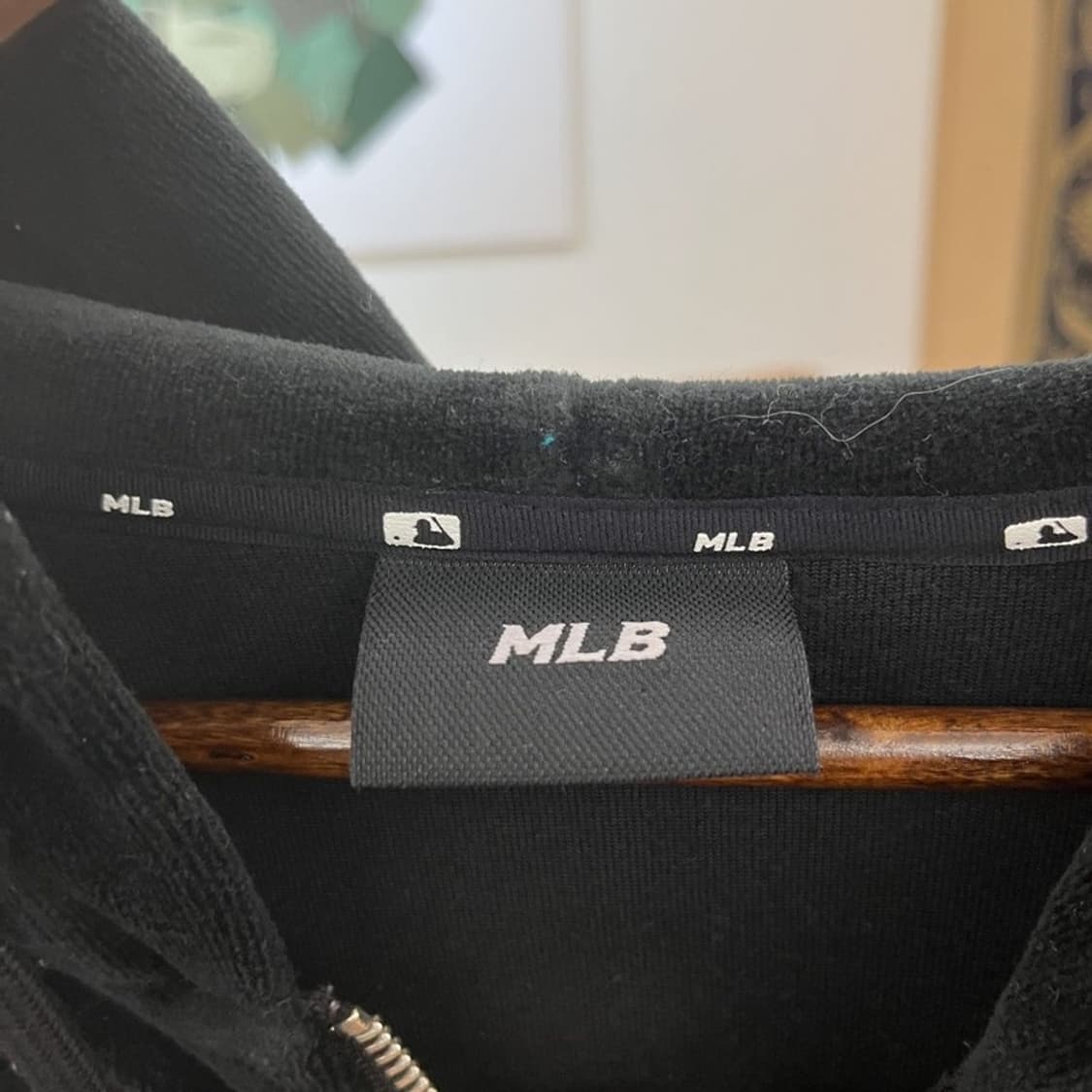 MLB 뉴욕양키스 스트릿 펑크 키치 벨벳 크롭 후드집업 XS C11156 상품이미지5