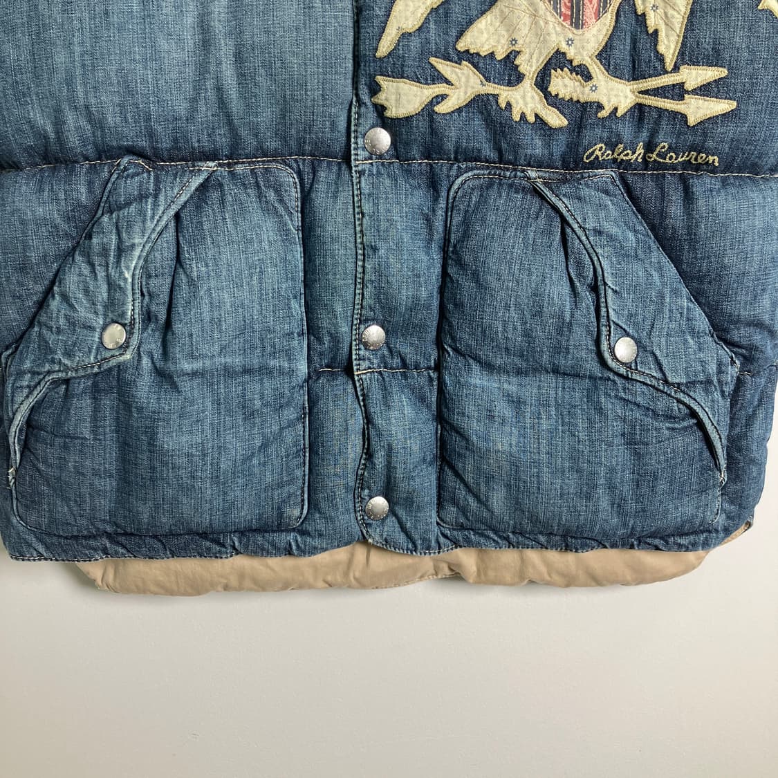 데님 앤 서플라이 랄프로렌 웨스턴 데님 다운 베스트 M 상품이미지5