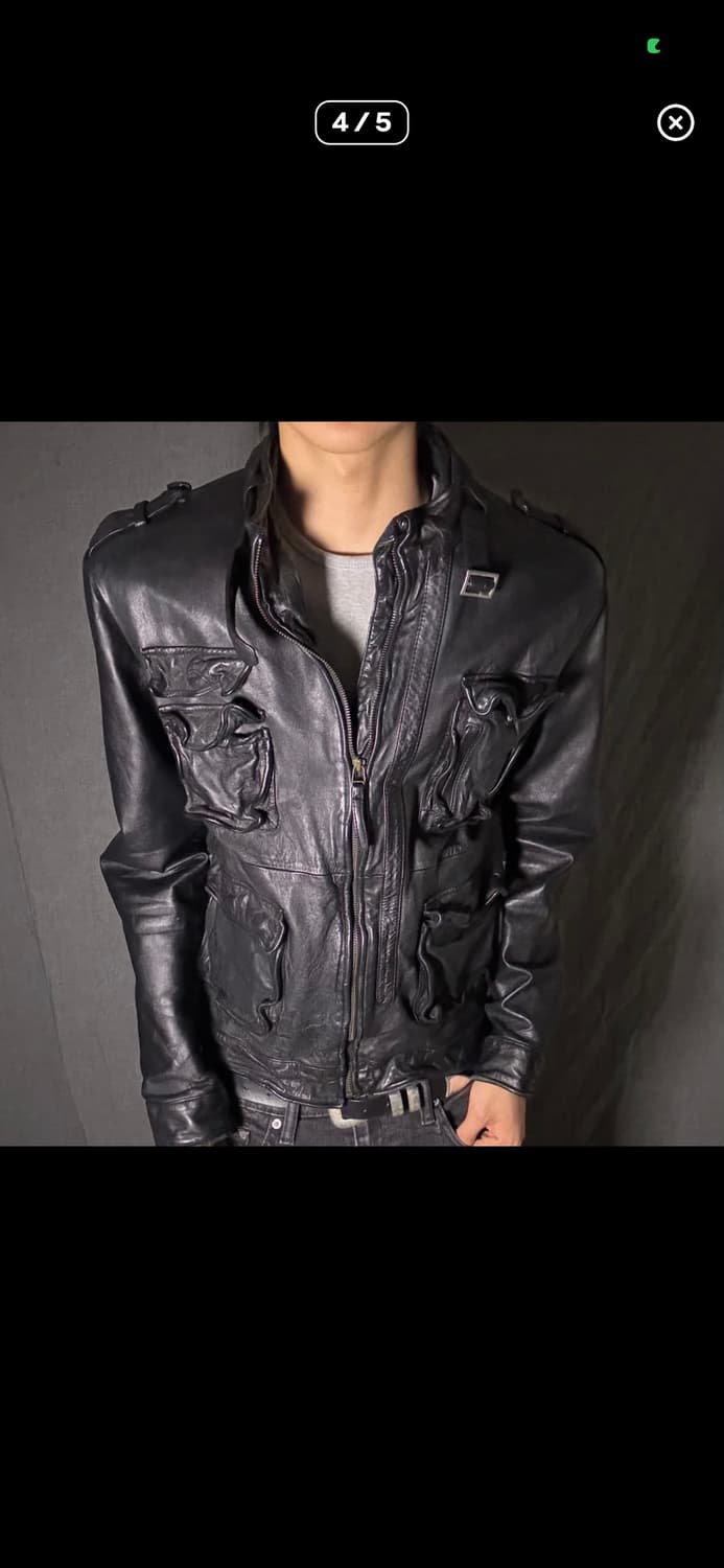 lamb skin pocket leather jacket 상품이미지4