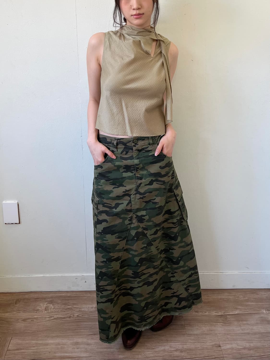 Right-on 밀리터리 스커트 상품이미지7