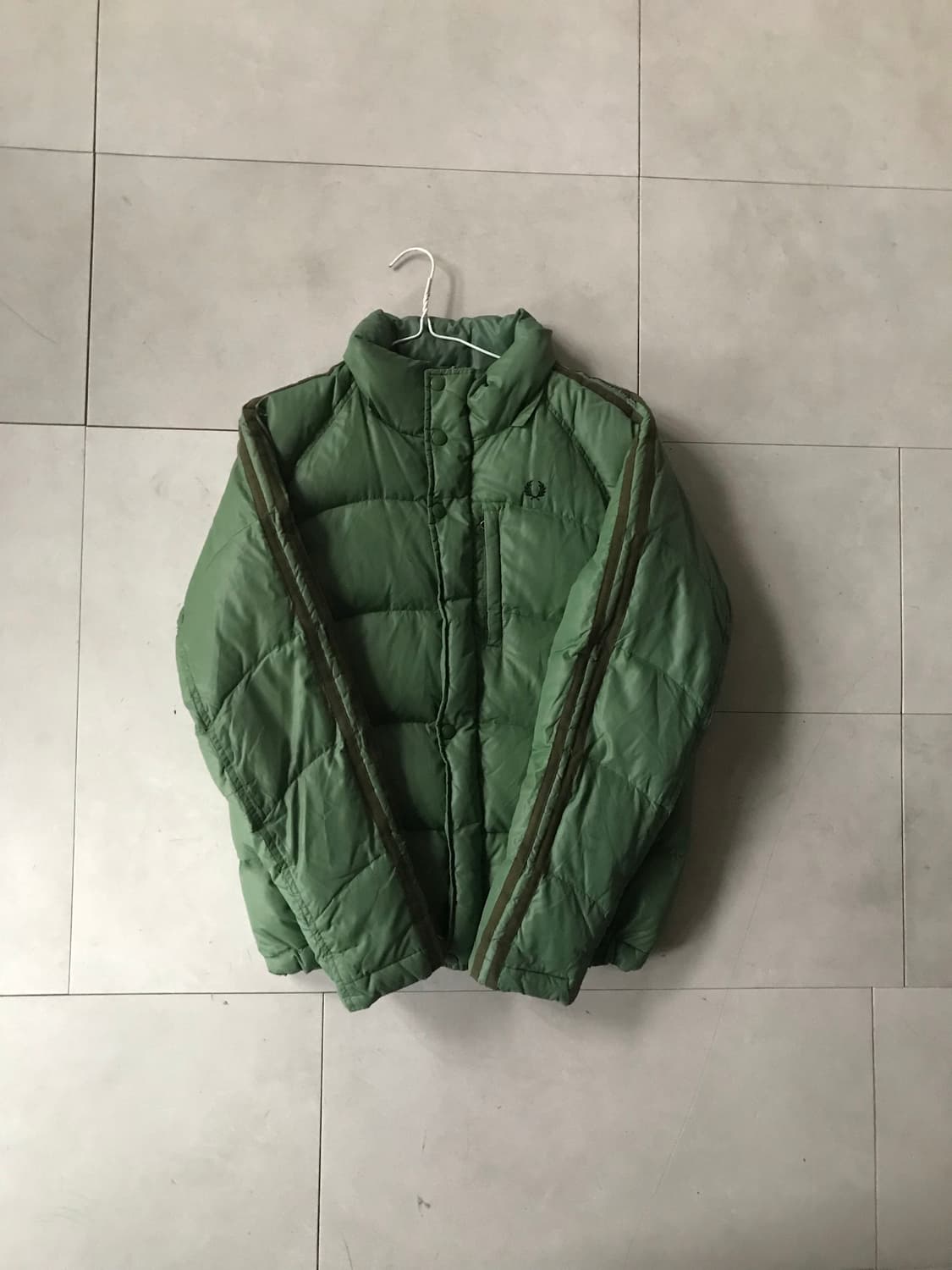 프레드페리 그린 브라운 패딩 상품이미지5