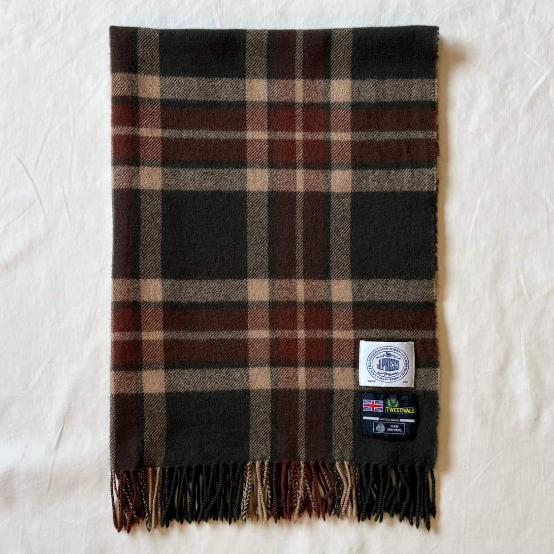 J.PRESS x TWEEDVALE 영국 클래식 타탄 체크 울 머플러 상품이미지1