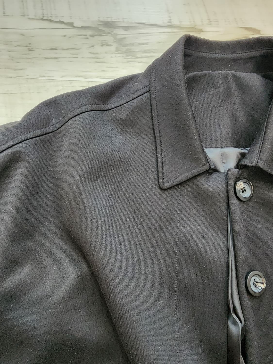 여성 블랙 코트 팜. 66~88사이즈 여자 자켓 상품이미지4