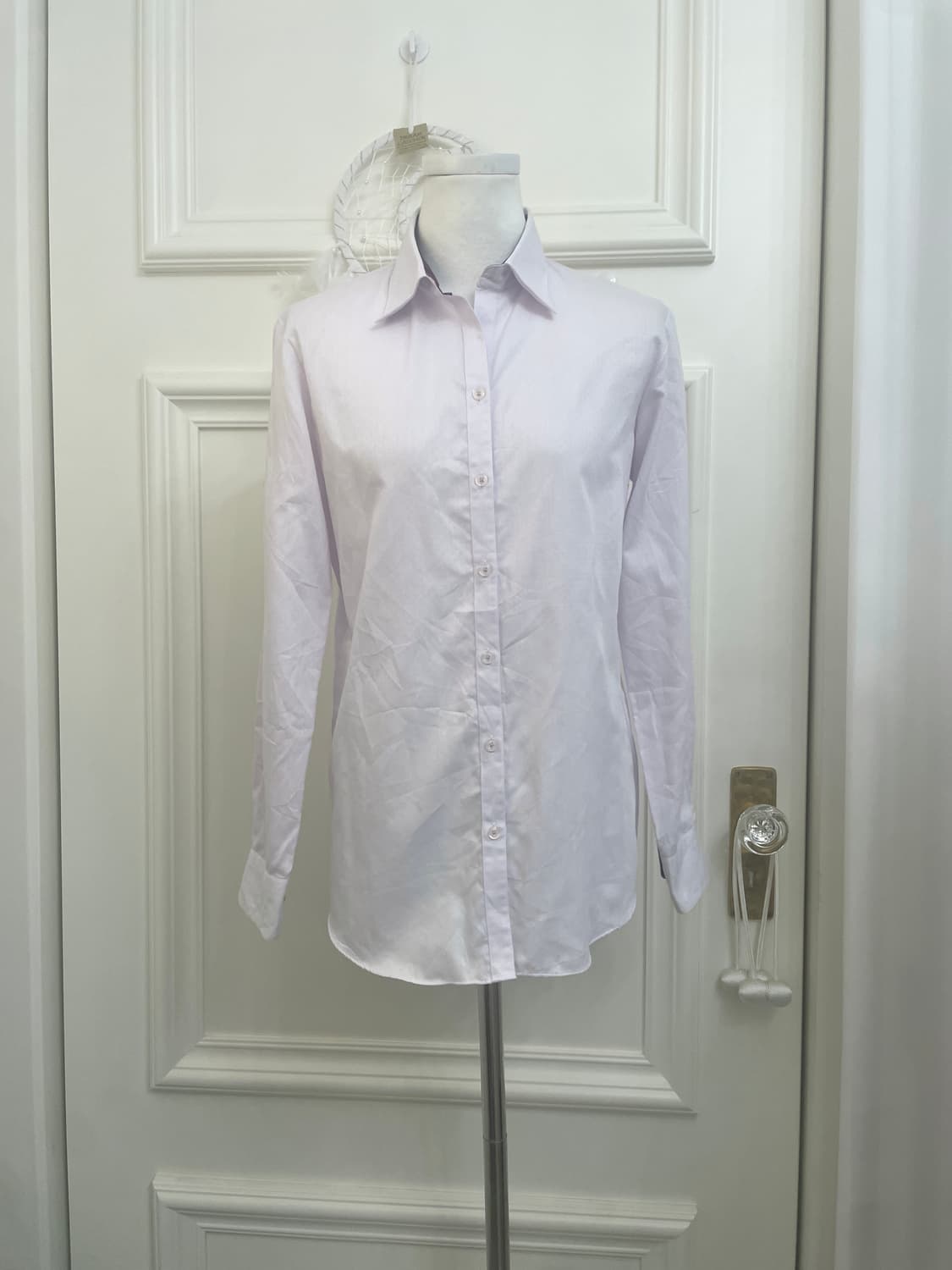 lavender basic knit top&wine point shirt 상품이미지6