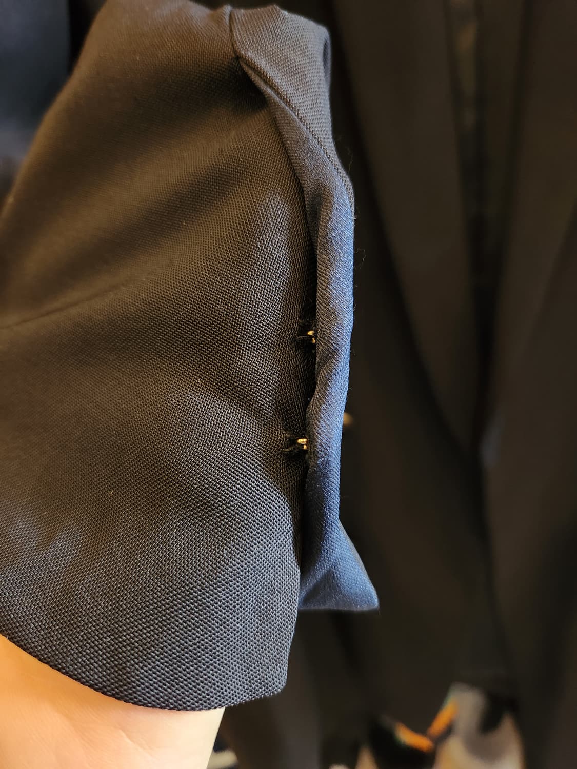 타임 블랙 더블 버튼 자켓 상품이미지4