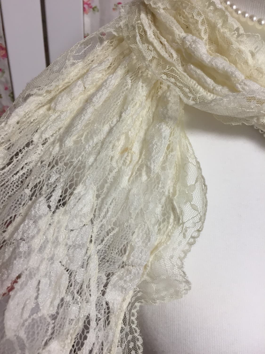 빈티지 아이보리 레이스 스카프  상품이미지2