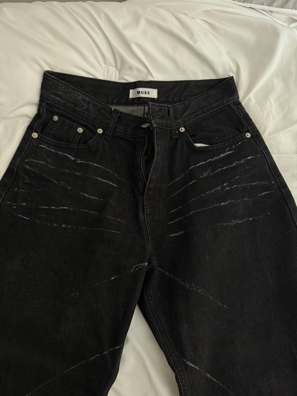 블랙 데님팬츠 상품이미지2