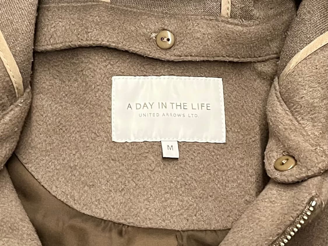 [55] 유나이티드 애로우즈 후드 모직코트 M  상품이미지3