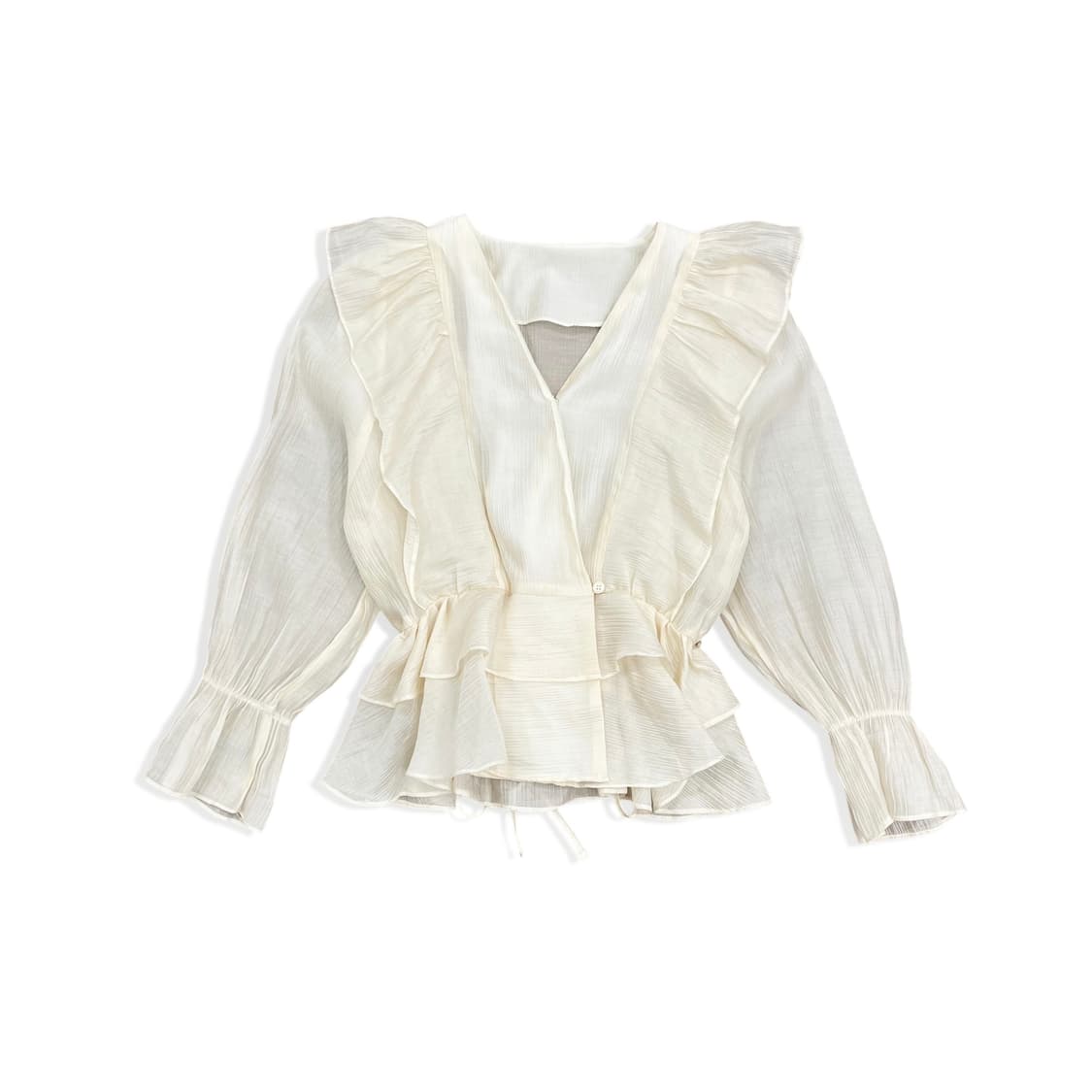 Ivory Frill Feminine Shirt 상품이미지1