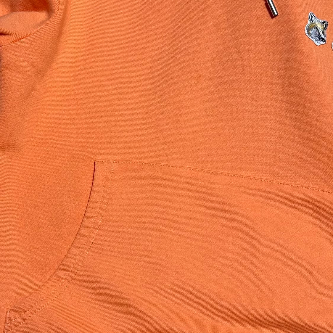 S 메종 키츠네 더블 폭스 헤드 오렌지 후드티 상품이미지6