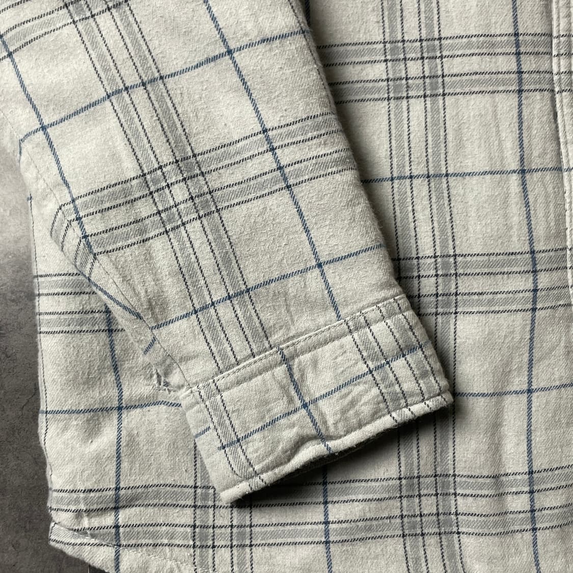 AMERICAN RAG 빈티지 그레이 체크 코튼 후드자켓 A00468 상품이미지5