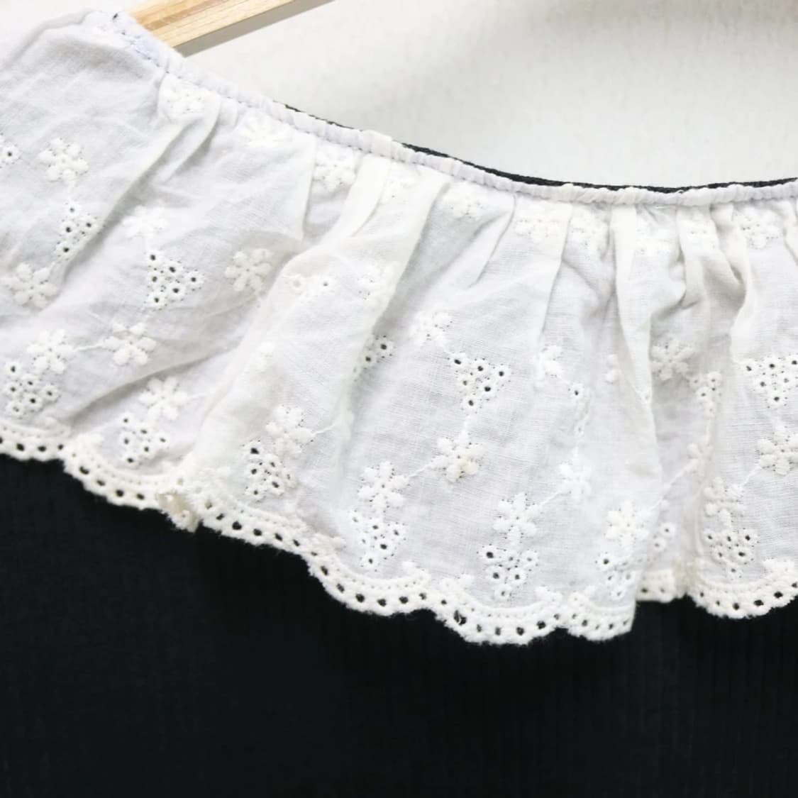 [미사용품] APRES JOUR 레이스 프릴 블라우스 61150 상품이미지7