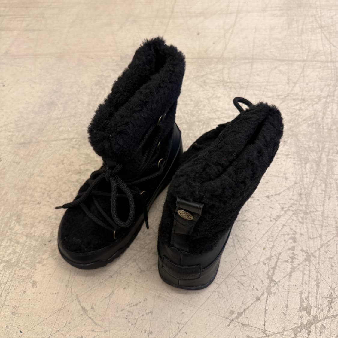 빈티지 양털 우먼 워커 블랙 U774 상품이미지5