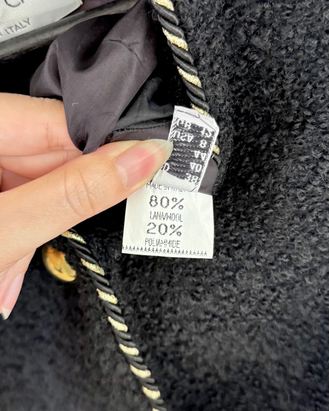 마르첼로 치오니 블랙 울 부클 자켓 상품이미지9