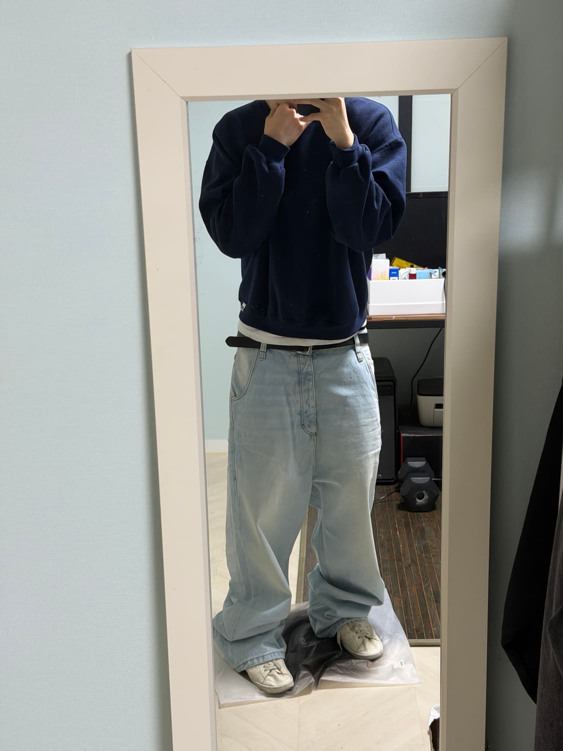 90s 빈티지 러셀 맨투맨 네이비(L) 상품이미지1