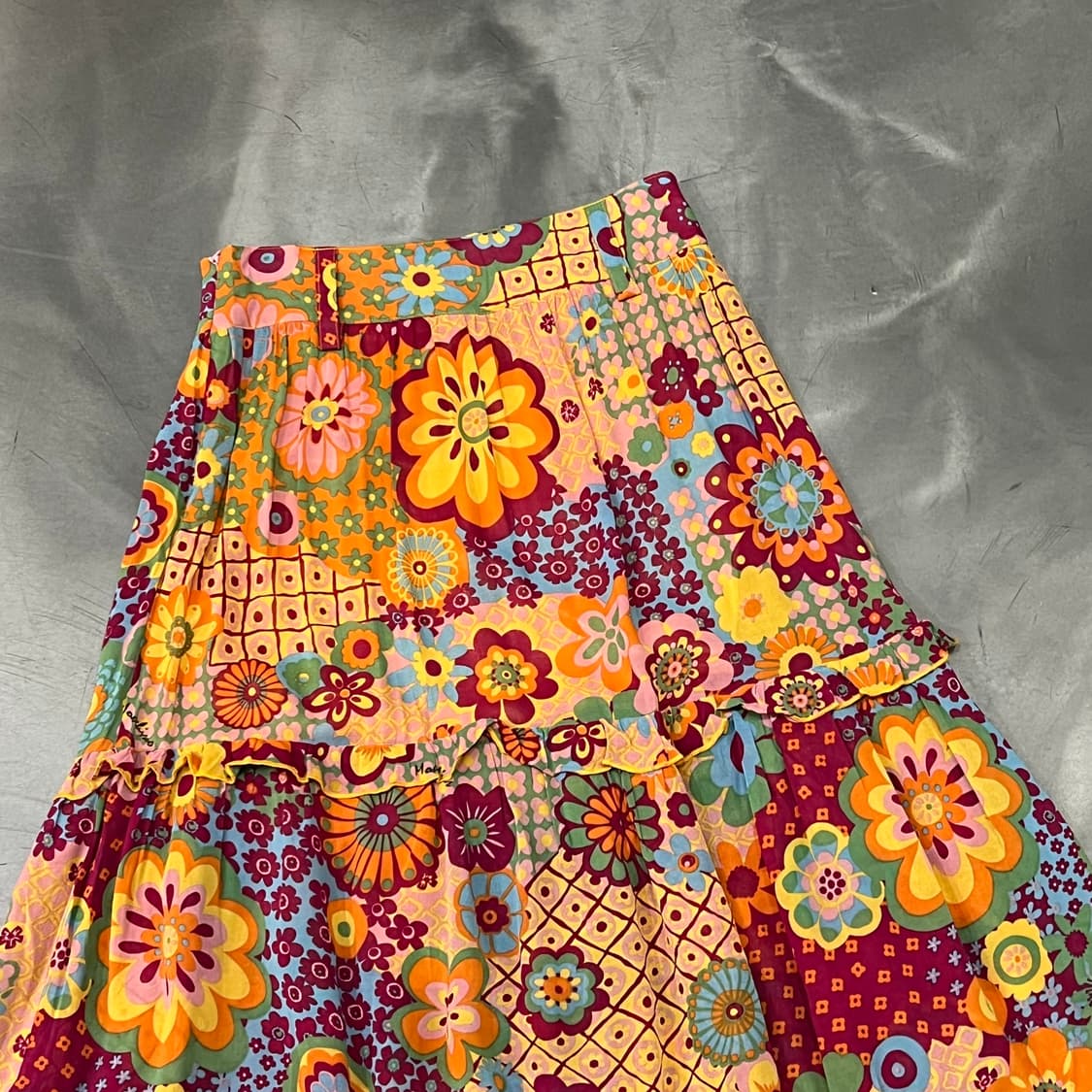  모스키노 진스 플라워 패턴 플리츠 스커트 y16344 상품이미지5