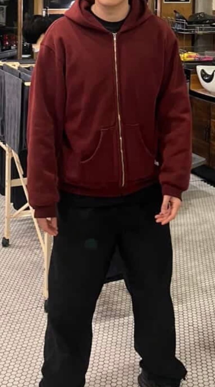 아킴보클럽 후드 집업 와인 XL 상품이미지1