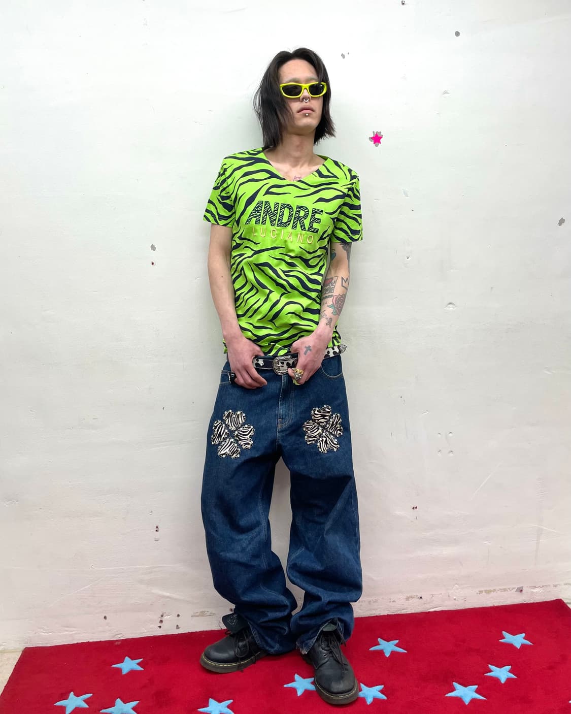 Green Zebra V-neck T-shirt  상품이미지5