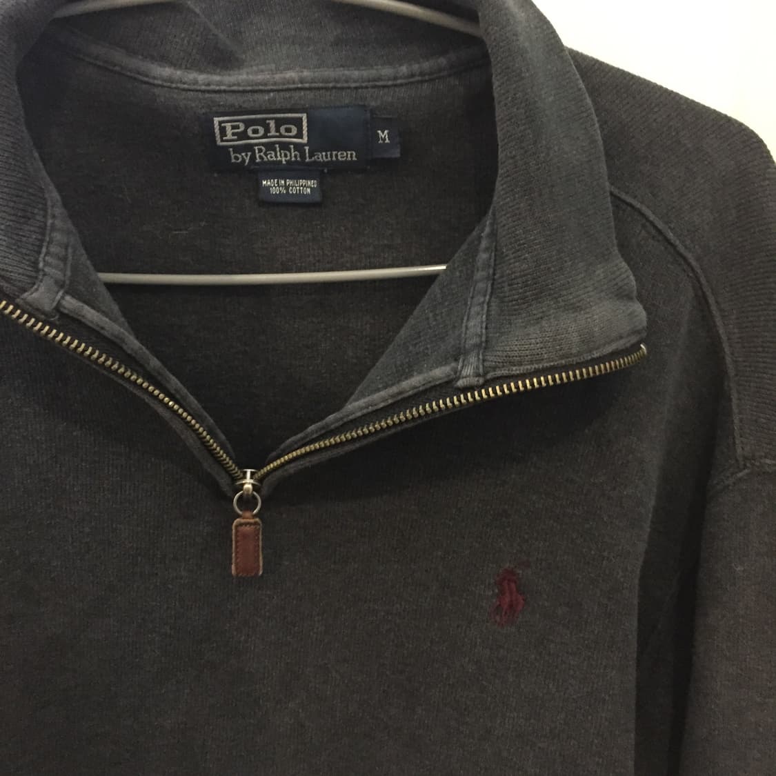 Polo 폴로랄프로렌 모리걸 차콜 니트 반집업 상품이미지3