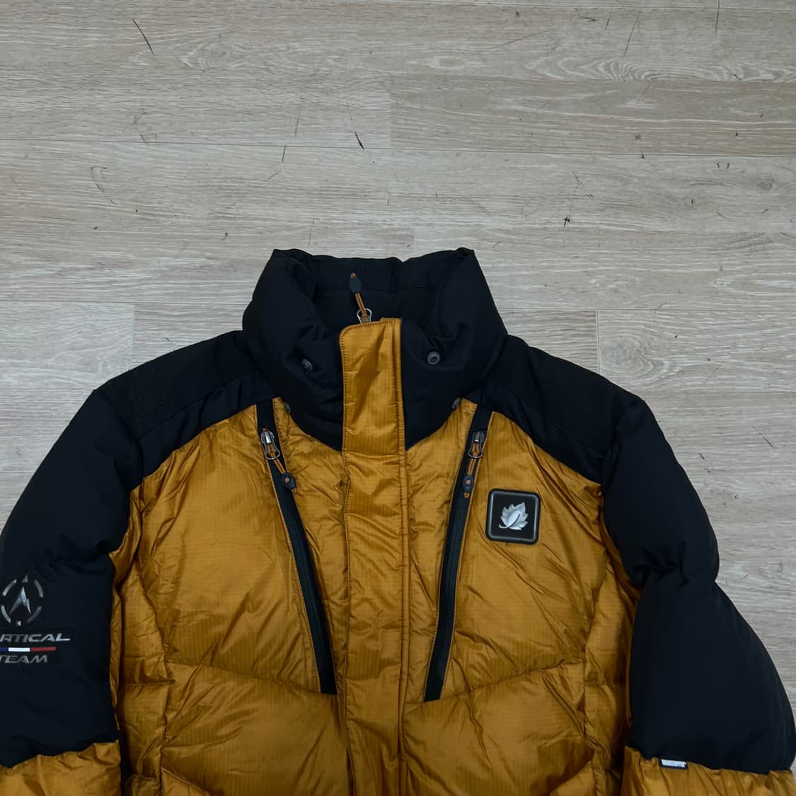 라푸마 구스다운 800 배색 후드 푸퍼패딩 점퍼 [머스타드] S/90 상품이미지2