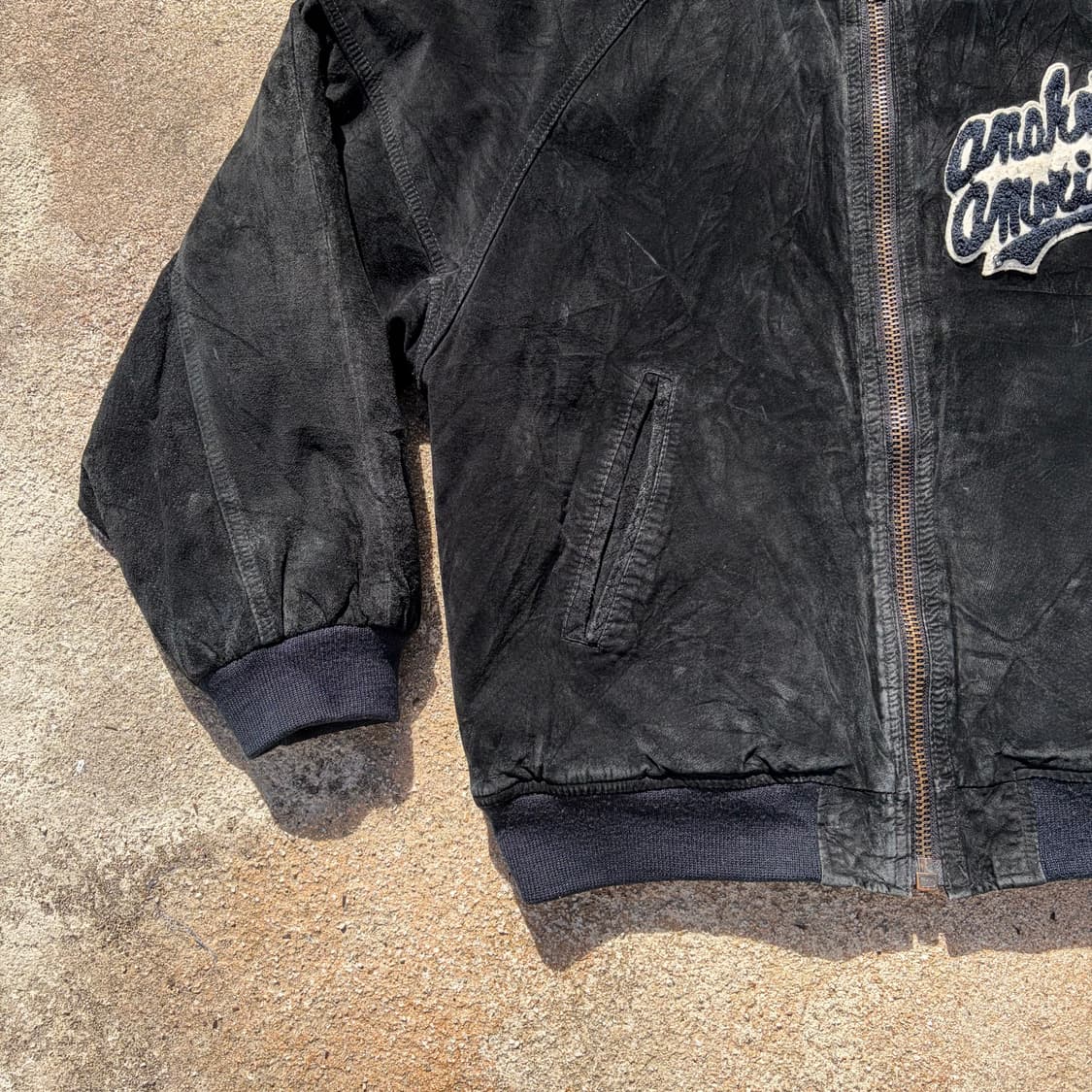 90s USA ANAHEIM 빈티지 스웨이드 자켓 L 상품이미지3