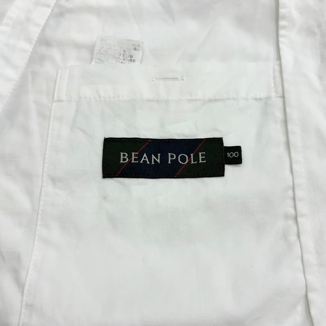 빈폴 00s 올드스쿨 빈티지 정품 화이트 블루종 바람막이 자켓 100 L 상품이미지4