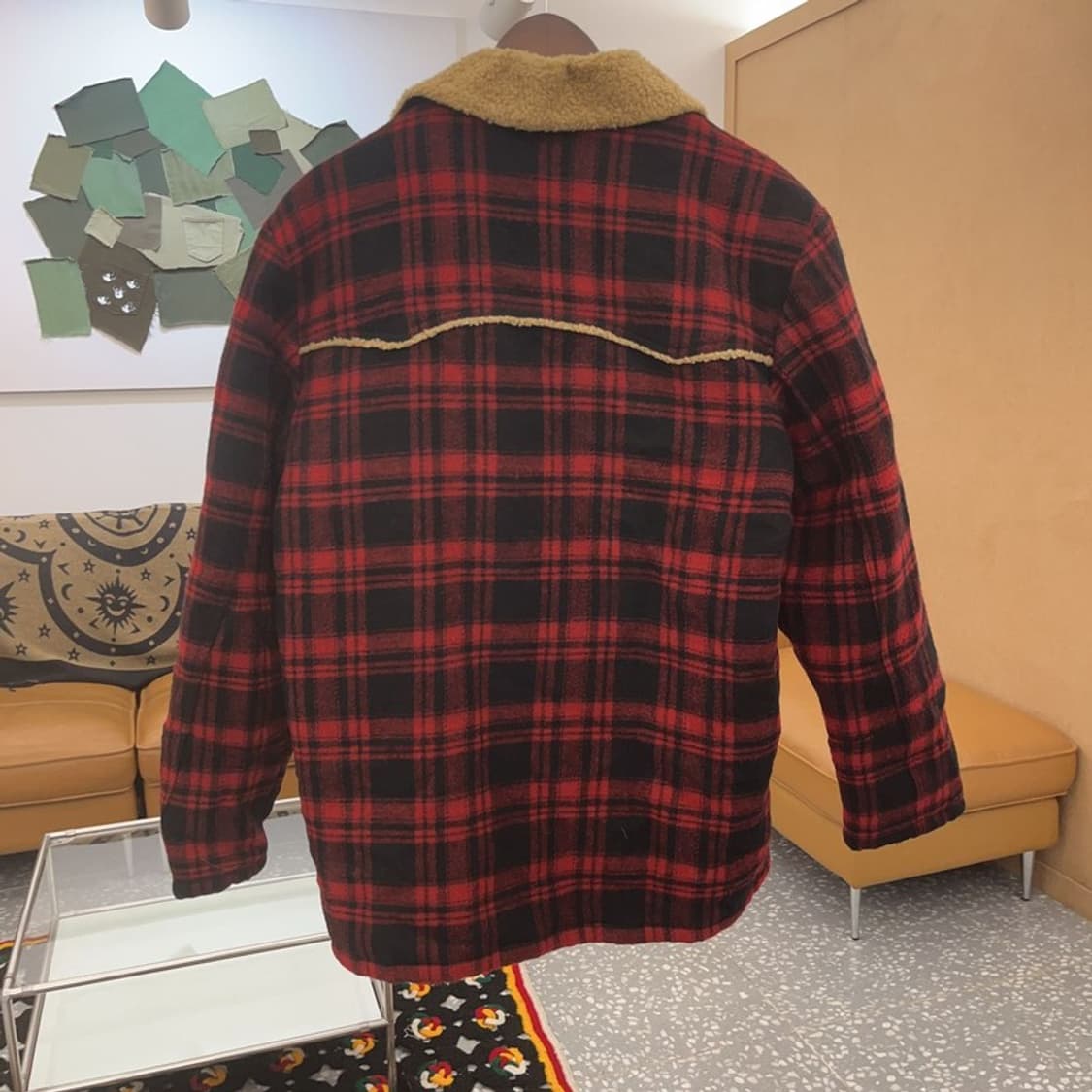 리바이스 빈티지 양털카라 홀리데이 타탄체크 자켓 L C07736 상품이미지4