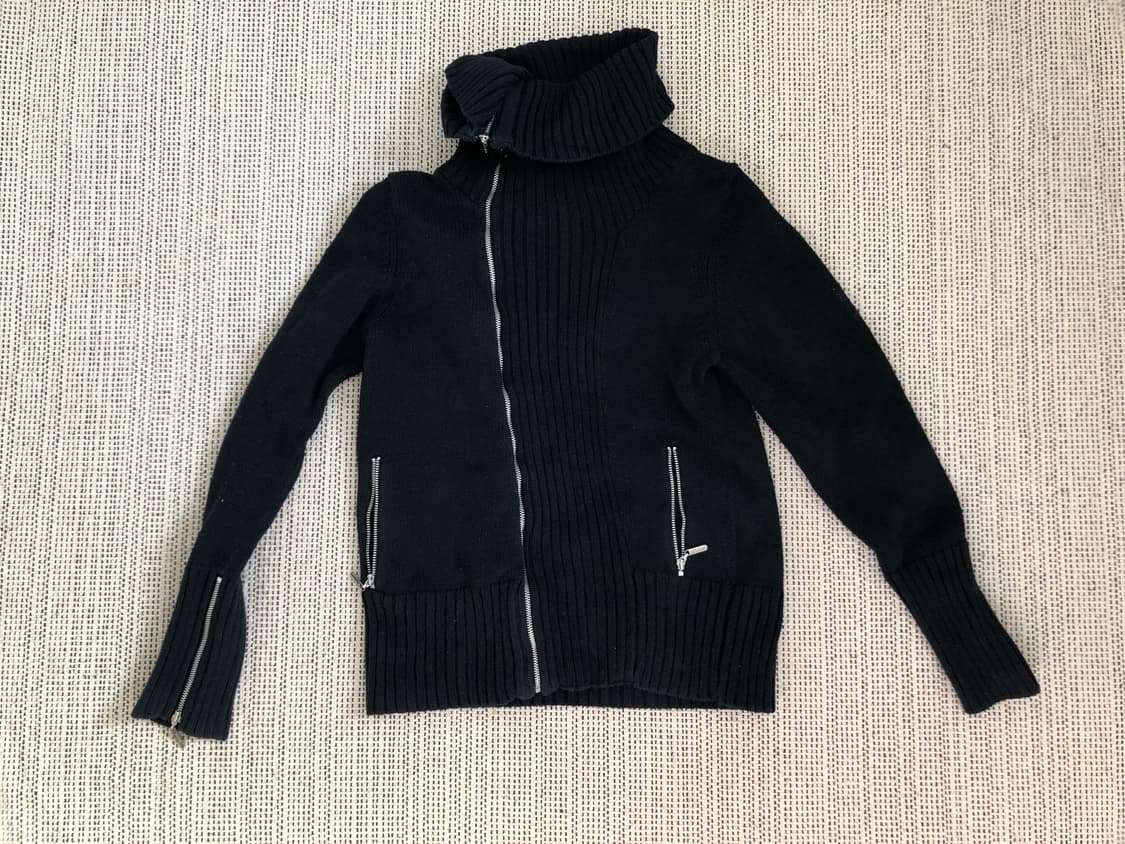 하이넥 니트집업 상품이미지1