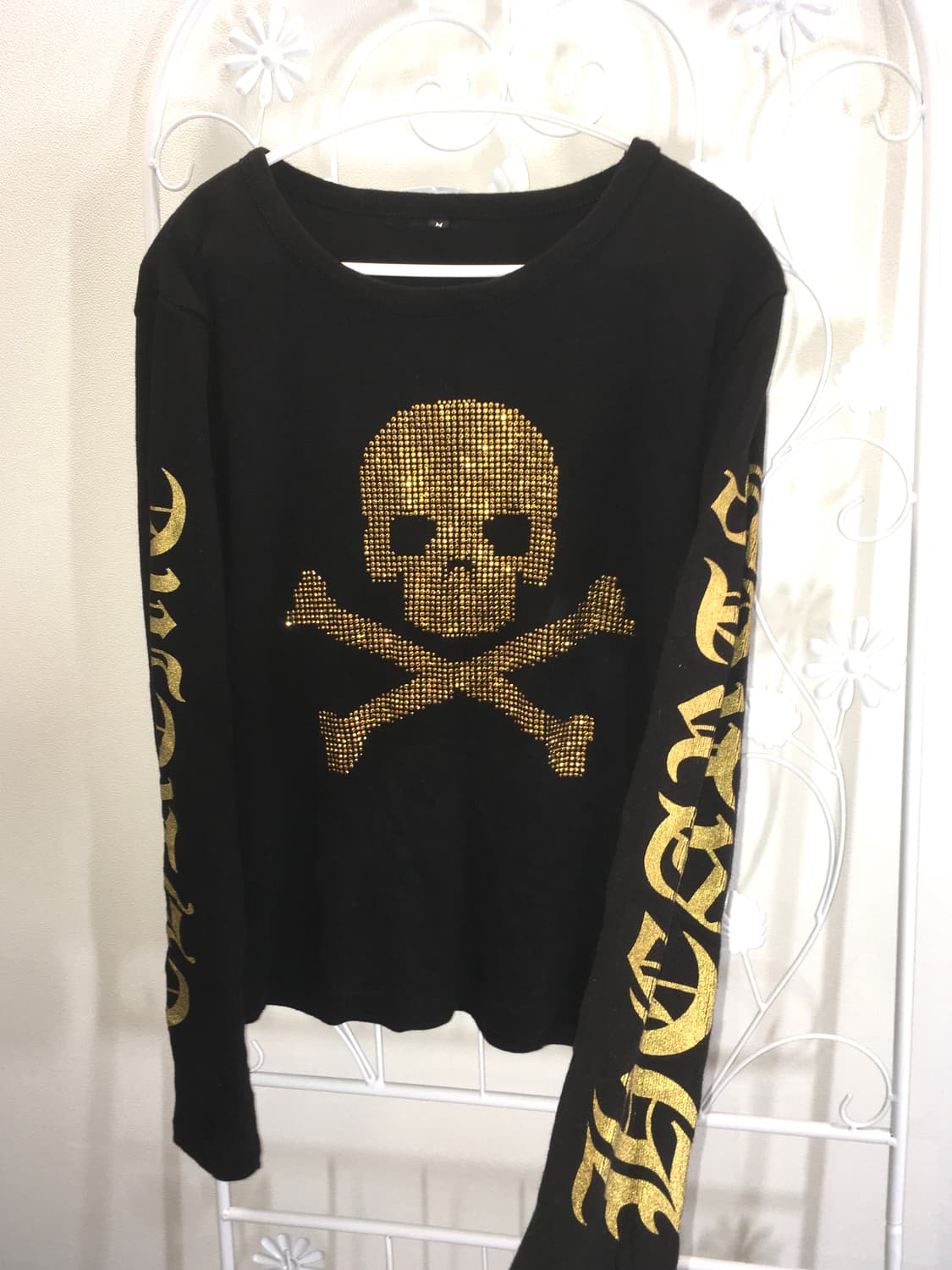 jpn vintage black skull beads long sleev 상품이미지6