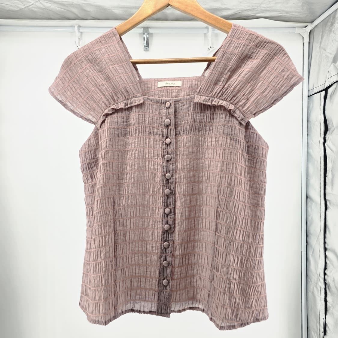 Shelney 링클 텍스처 버튼 블라우스 페미닌 무드 상품이미지7