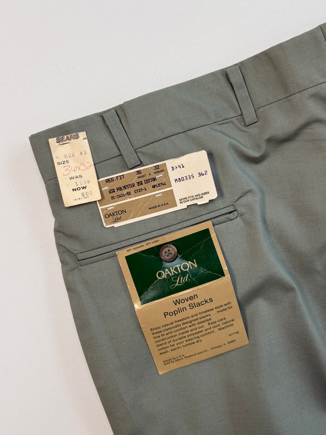 [36x32] 90s QAKTON 밀리터리 군납용 슬랙스 상품이미지7