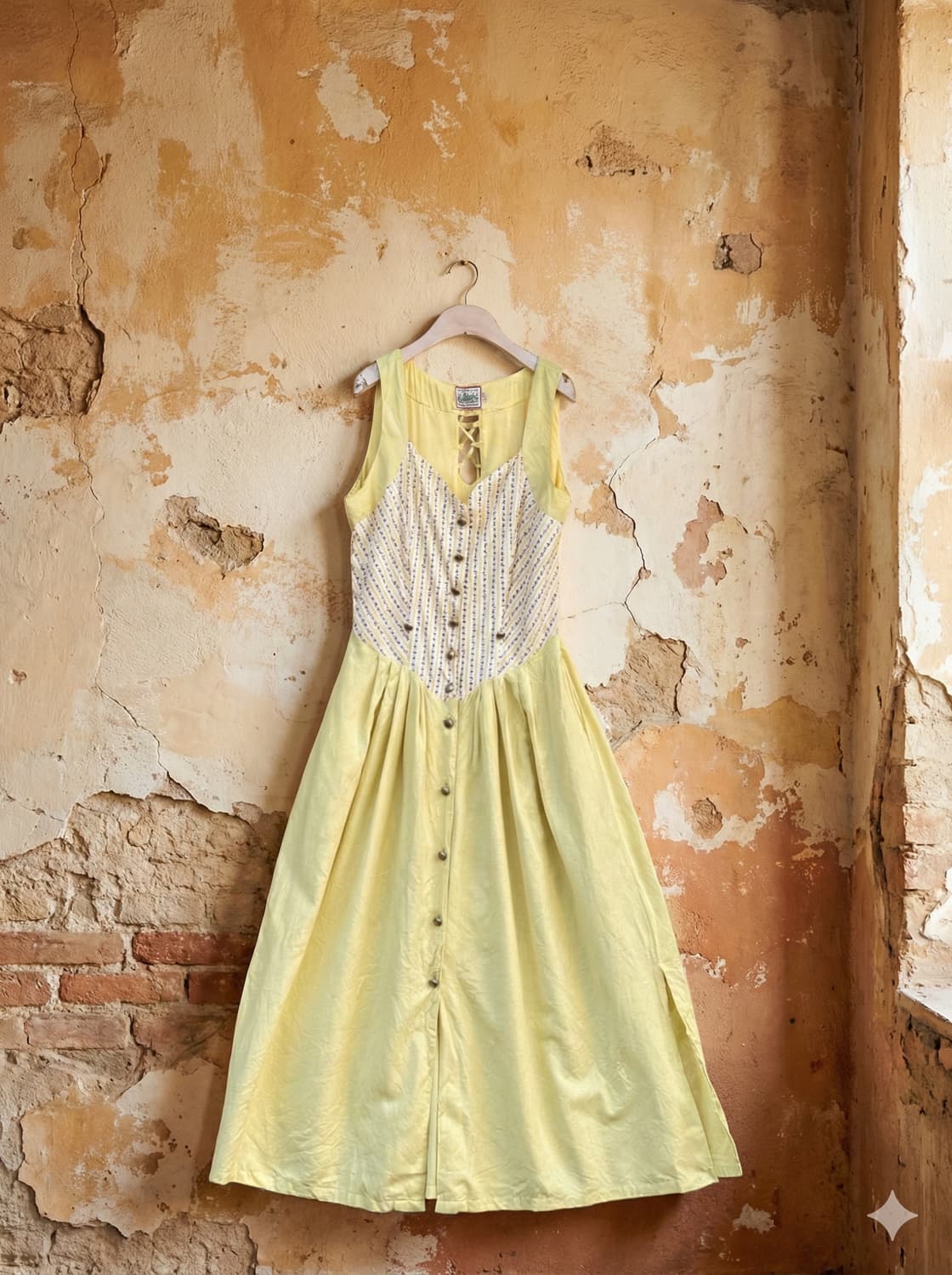 Joyline 옐로우 빈티지 원피스 상품이미지2