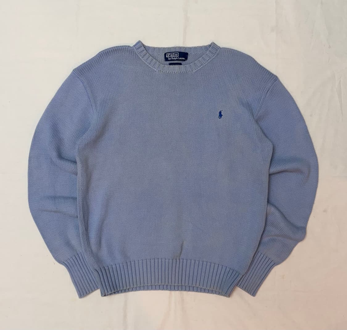 00s 폴로 랄프로렌 코튼 니트 스카이블루 상품이미지1