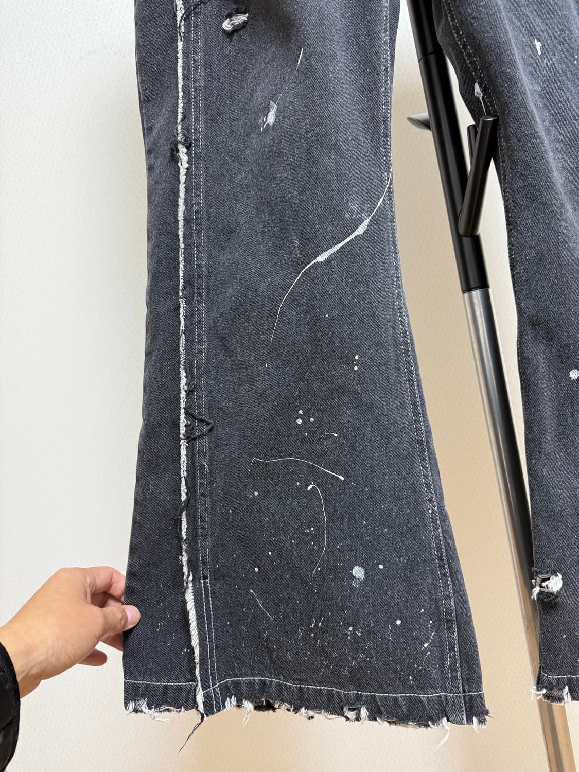 빈티지 와이드 플레어 블랙진 상품이미지6