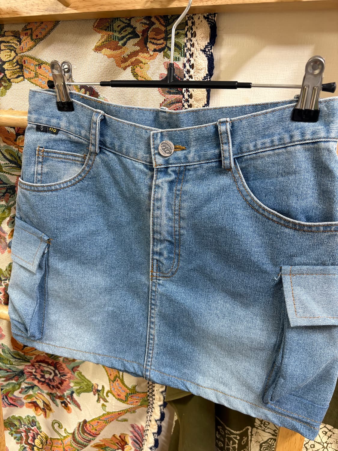 데님 카고 미니스커트 상품이미지2