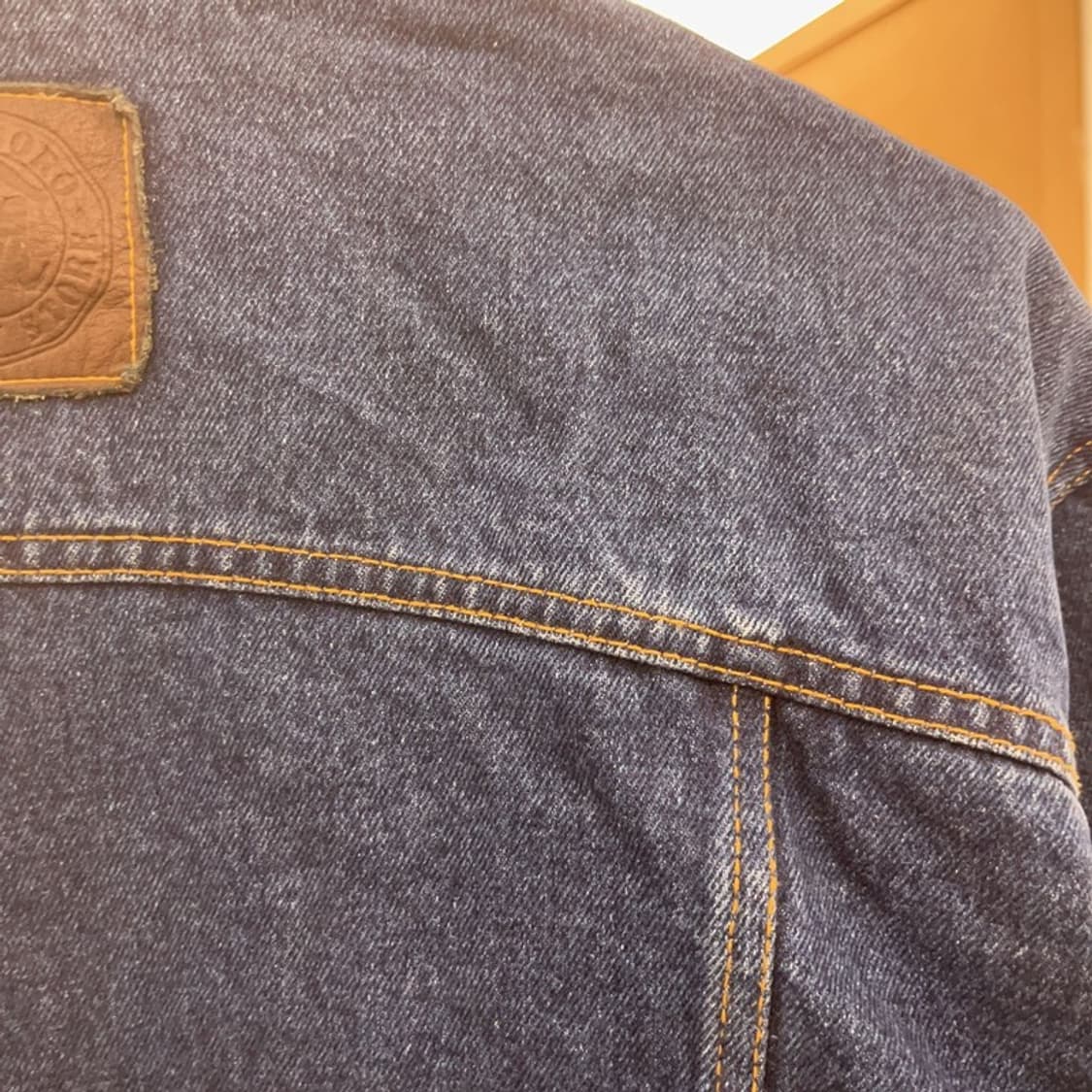 말보로 컨트리 스토어 캐주얼시크 레더카라 데님자켓 M C08564 상품이미지6