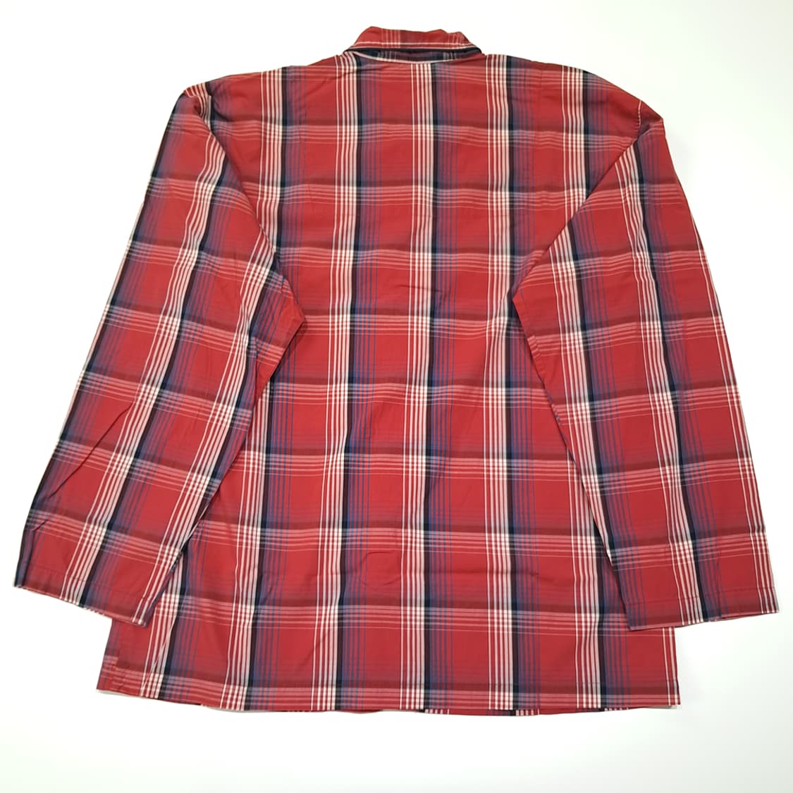 CL097 L 폴로 랄프로렌 네이비 포니 자수 레드 체크 파자마 셔츠 상품이미지5