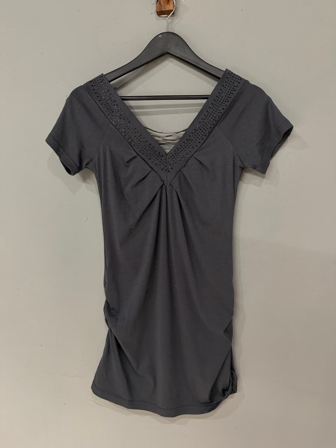 off-shoulder back eyelet shirring top 상품이미지5